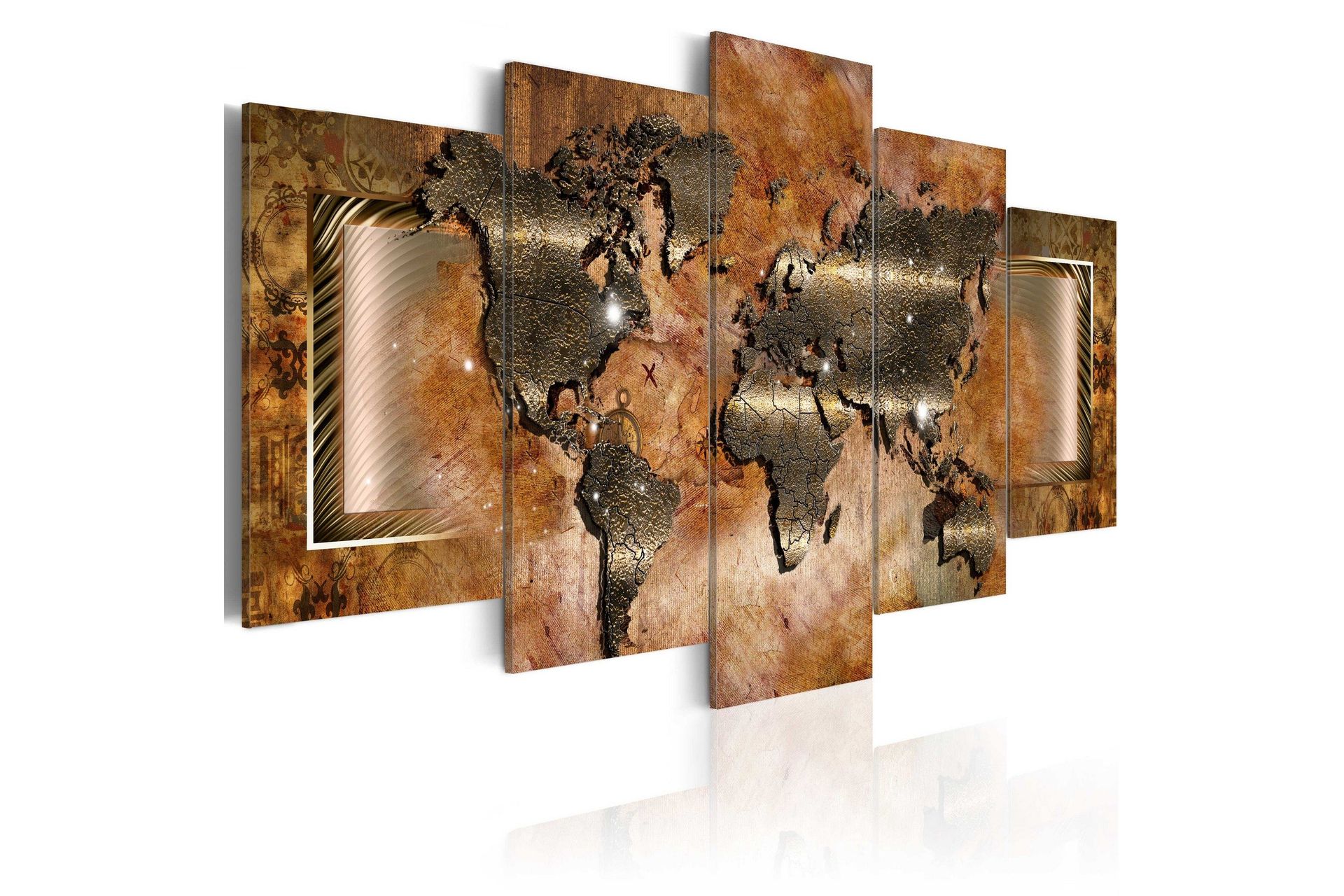 Bilde Steel Map 100x50 - Artgeist sp. z o. o.