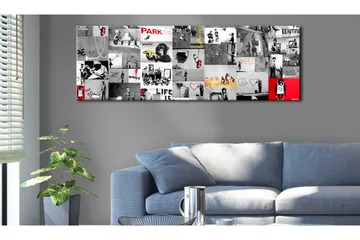 Bilde Street Art Banksy Ii 150x50 - Artgeist sp. z o. o. - Innredning - Bilder & kunst - Lerretsbilder