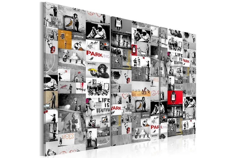 Bilde Street Art Banksy Iii 120x80, Artgeist sp. z o. o.