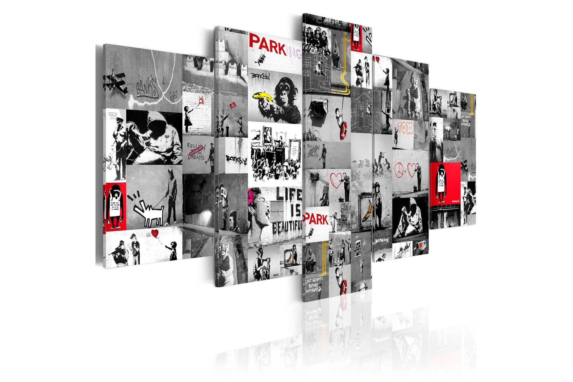 Bilde Street Art Banksy Iv 100x50 - Artgeist sp. z o. o.