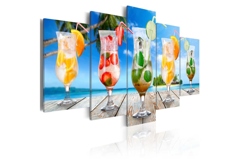 Bilde Summer Drinks 100x50 - Artgeist sp. z o. o. - Innredning - Bilder & kunst - Lerretsbilder