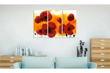 Bilde Sunny Afternoon And Poppies 60x40 - Artgeist sp. z o. o. - Innredning - Bilder & kunst - Lerretsbilder
