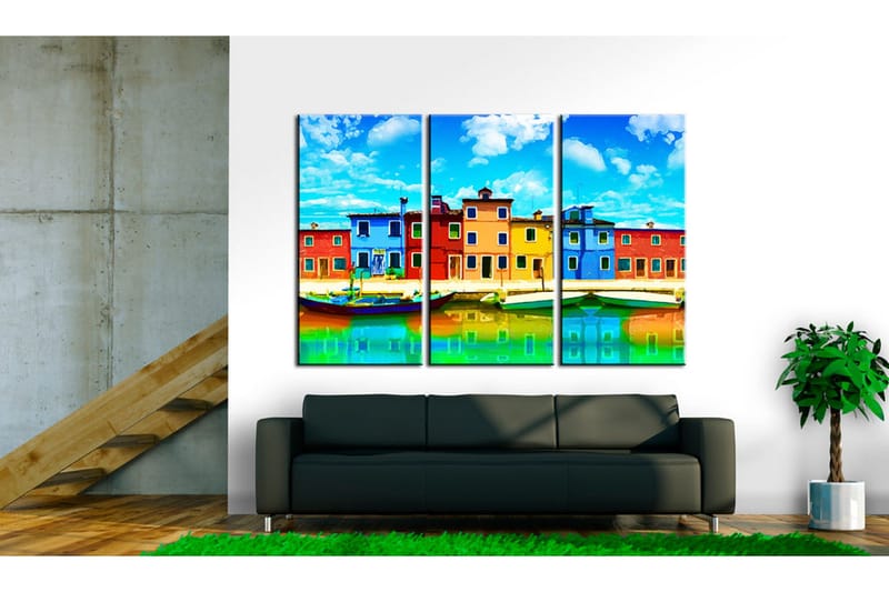 Bilde Sunny Morning In Venice 120x80 - Artgeist sp. z o. o. - Innredning - Bilder & kunst - Lerretsbilder