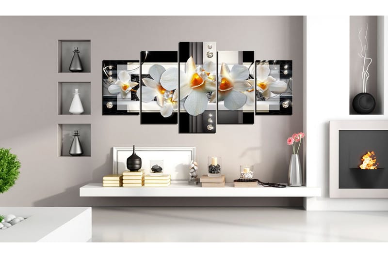 Bilde Sunny Orchids 200x100 - Artgeist sp. z o. o. - Innredning - Bilder & kunst - Lerretsbilder