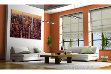 Bilde Sunset over New York 90x60 - Artgeist sp. z o. o. - Innredning - Bilder & kunst - Lerretsbilder