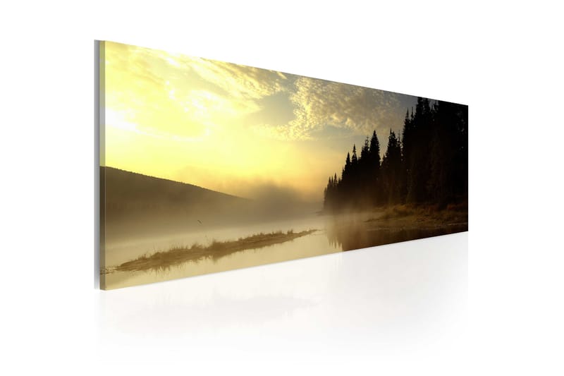 Bilde Tåke Over En Sjø 120x40 - Artgeist sp. z o. o. - Innredning - Bilder & kunst - Lerretsbilder
