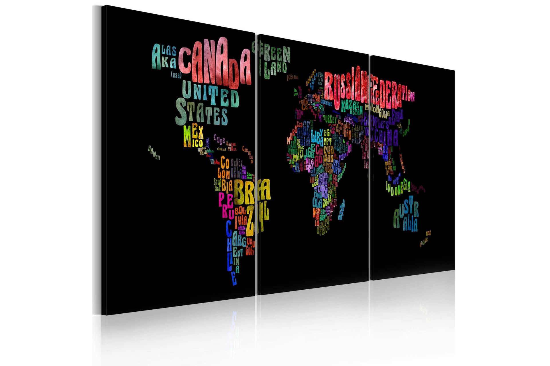 Bilde Text Verdenskart 60x30 - Artgeist sp. z o. o.