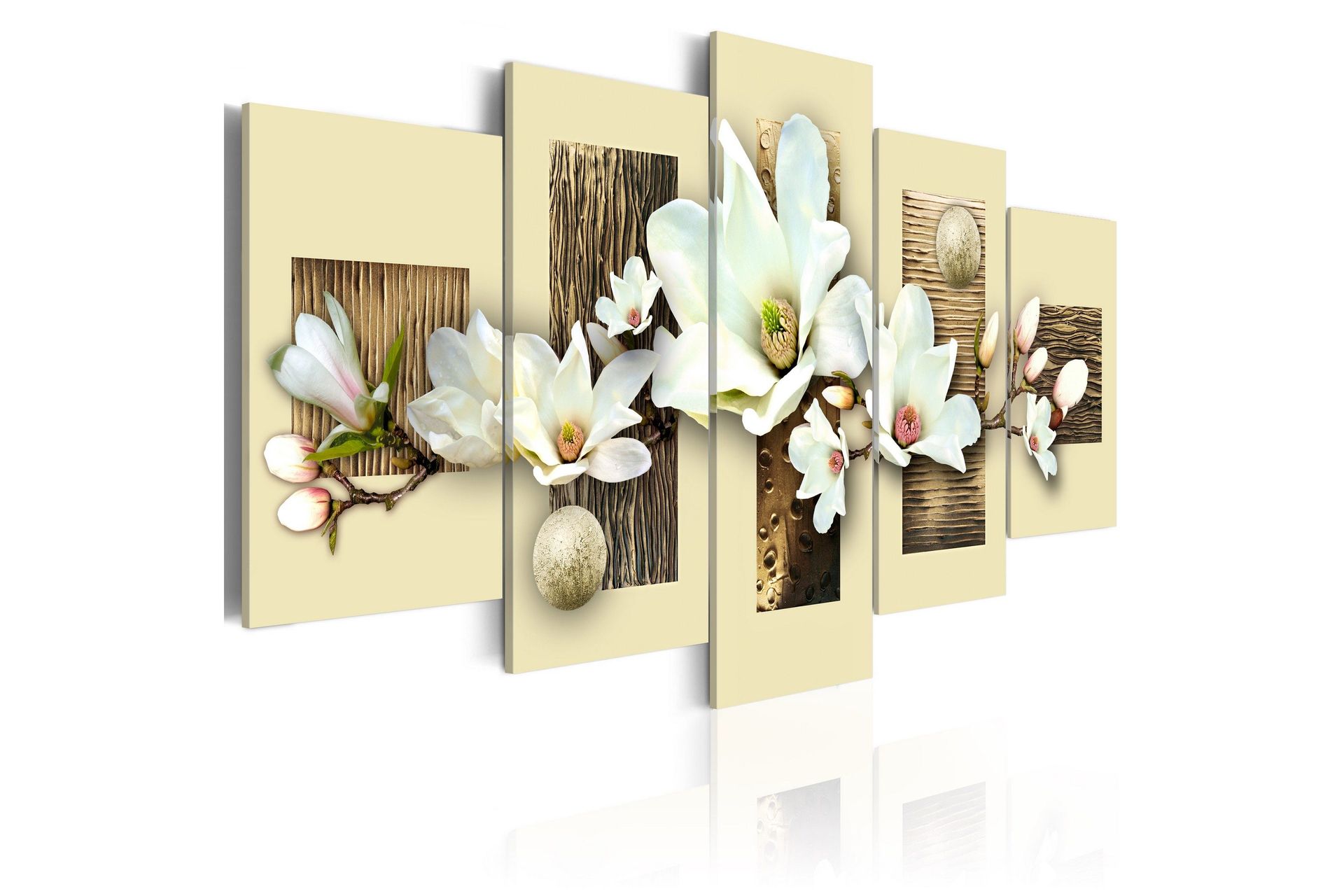 Bilde Texture And Magnolia 100x50 - Artgeist sp. z o. o.