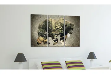 Bilde The Bear In The Forest 60x40 - Artgeist sp. z o. o. - Innredning - Bilder & kunst - Lerretsbilder