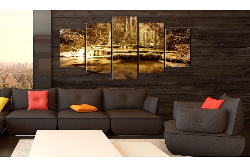 Bilde The Bosom Of Nature Waterfall 100x50 - Artgeist sp. z o. o. - Innredning - Bilder & kunst - Lerretsbilder