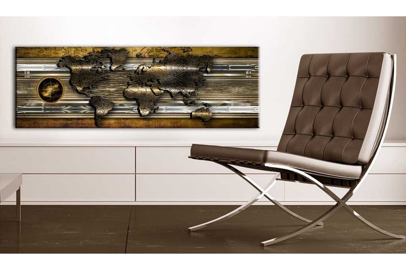Bilde The Golden Map 120x40 - Artgeist sp. z o. o. - Innredning - Bilder & kunst - Lerretsbilder