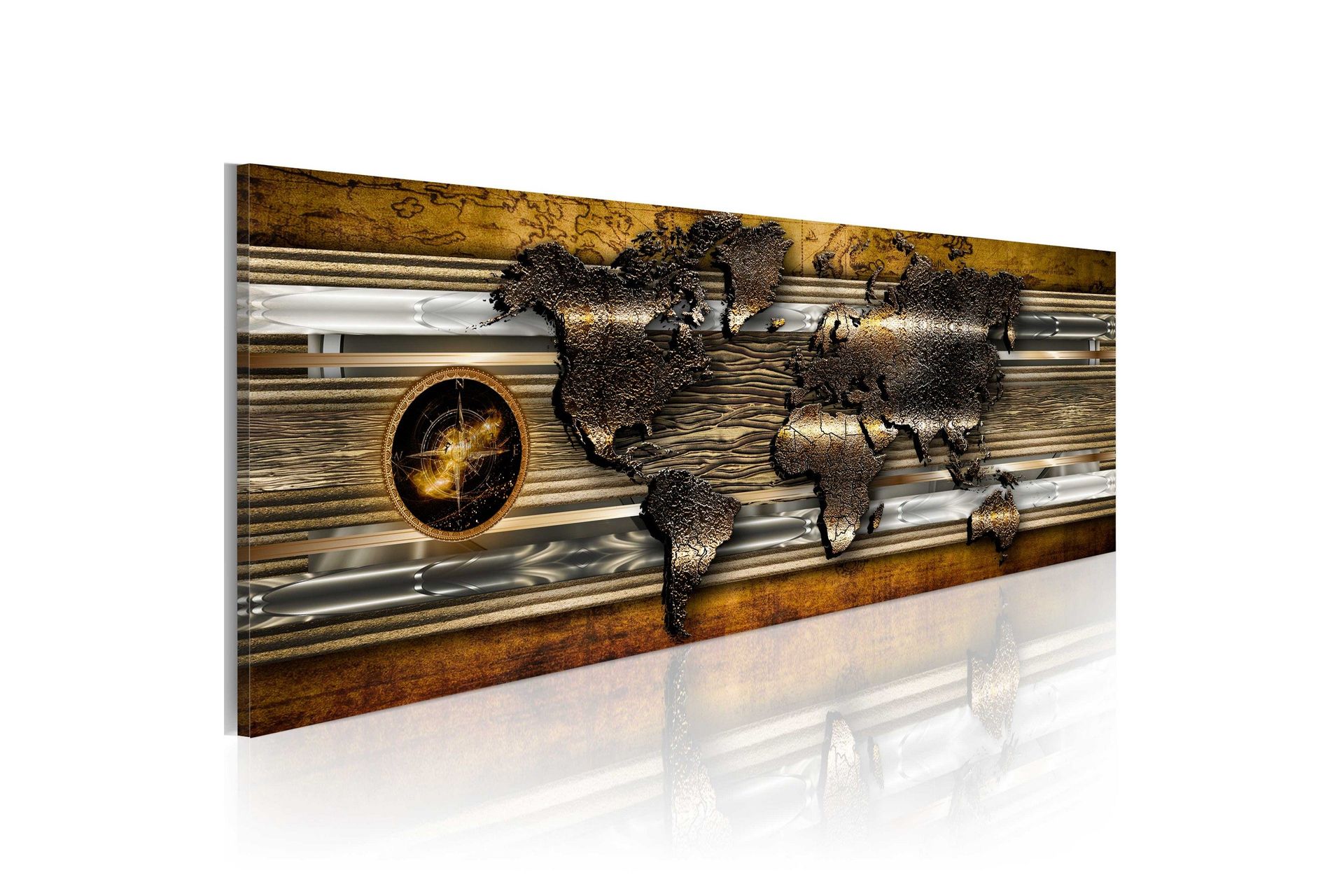 Bilde The Golden Map 150x50 - Artgeist sp. z o. o.