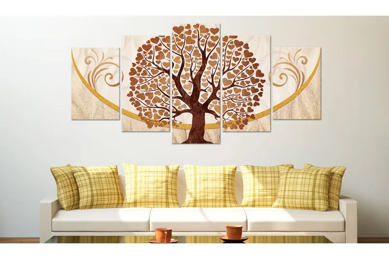Bilde The Golden Tree Of Love 100x50 - Artgeist sp. z o. o. - Innredning - Bilder & kunst - Lerretsbilder