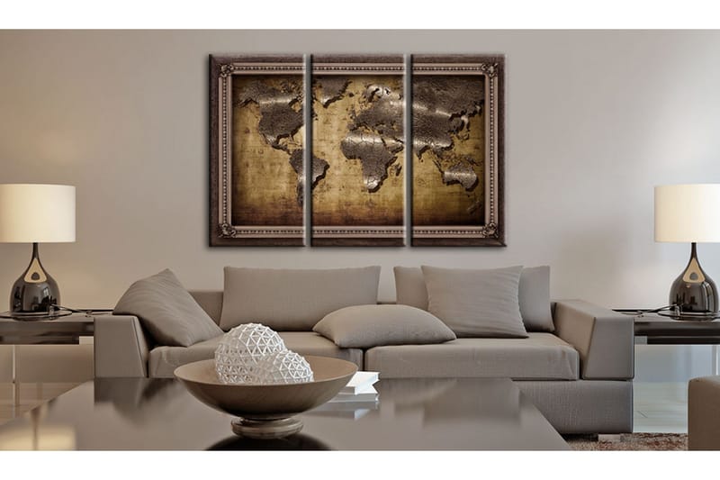 Bilde The Map In A Frame 120x80 - Artgeist sp. z o. o. - Innredning - Bilder & kunst - Lerretsbilder