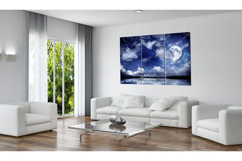 Bilde The sea at night 90x60 - Artgeist sp. z o. o. - Innredning - Bilder & kunst - Lerretsbilder