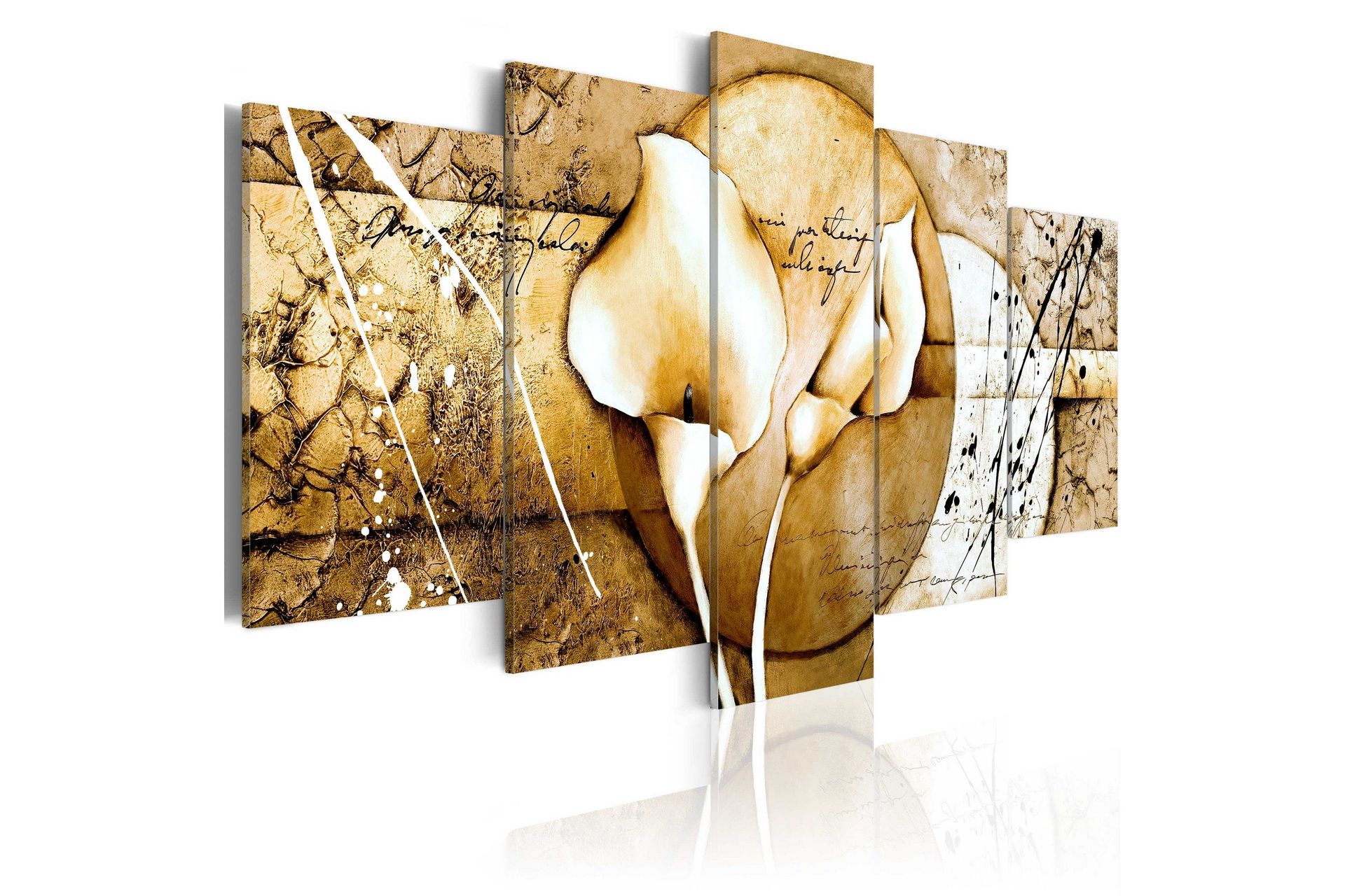 Bilde The Secret Of Calla Lily Beige 100x50 - Artgeist sp. z o. o.
