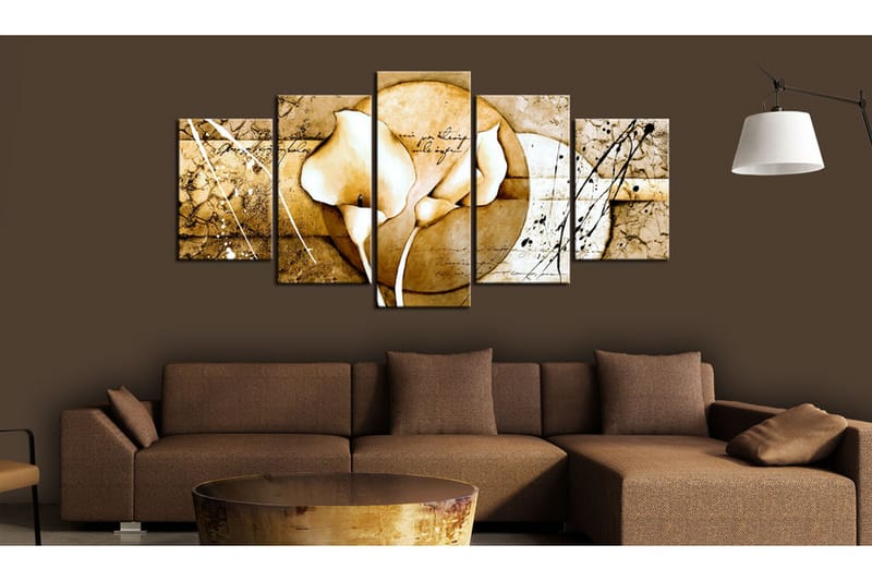 Bilde The Secret Of Calla Lily Beige 200x100 - Artgeist sp. z o. o. - Innredning - Bilder & kunst - Lerretsbilder