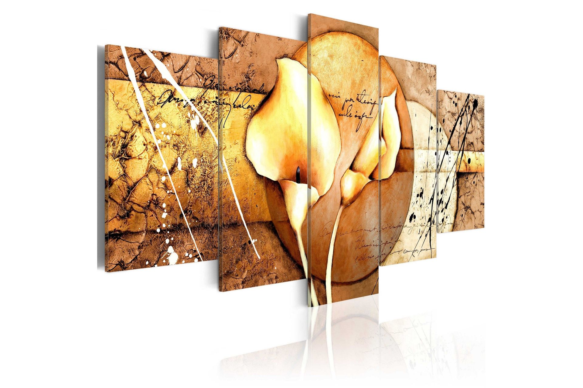 Bilde The Secret Of Calla Lily Gold 100x50 - Artgeist sp. z o. o.