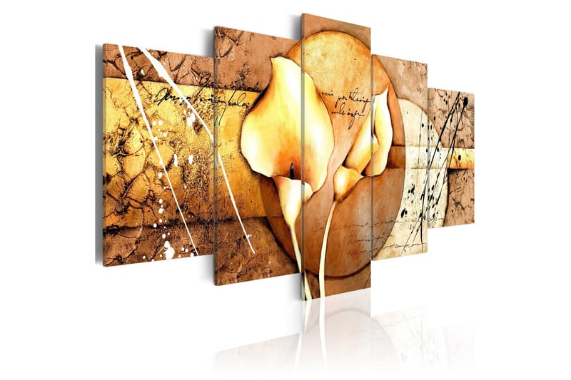 Bilde The Secret Of Calla Lily Gold 100x50, Artgeist sp. z o. o.