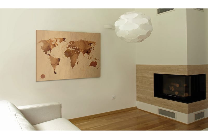 Bilde The world painted with coffee 120x80 - Artgeist sp. z o. o. - Innredning - Bilder & kunst - Lerretsbilder