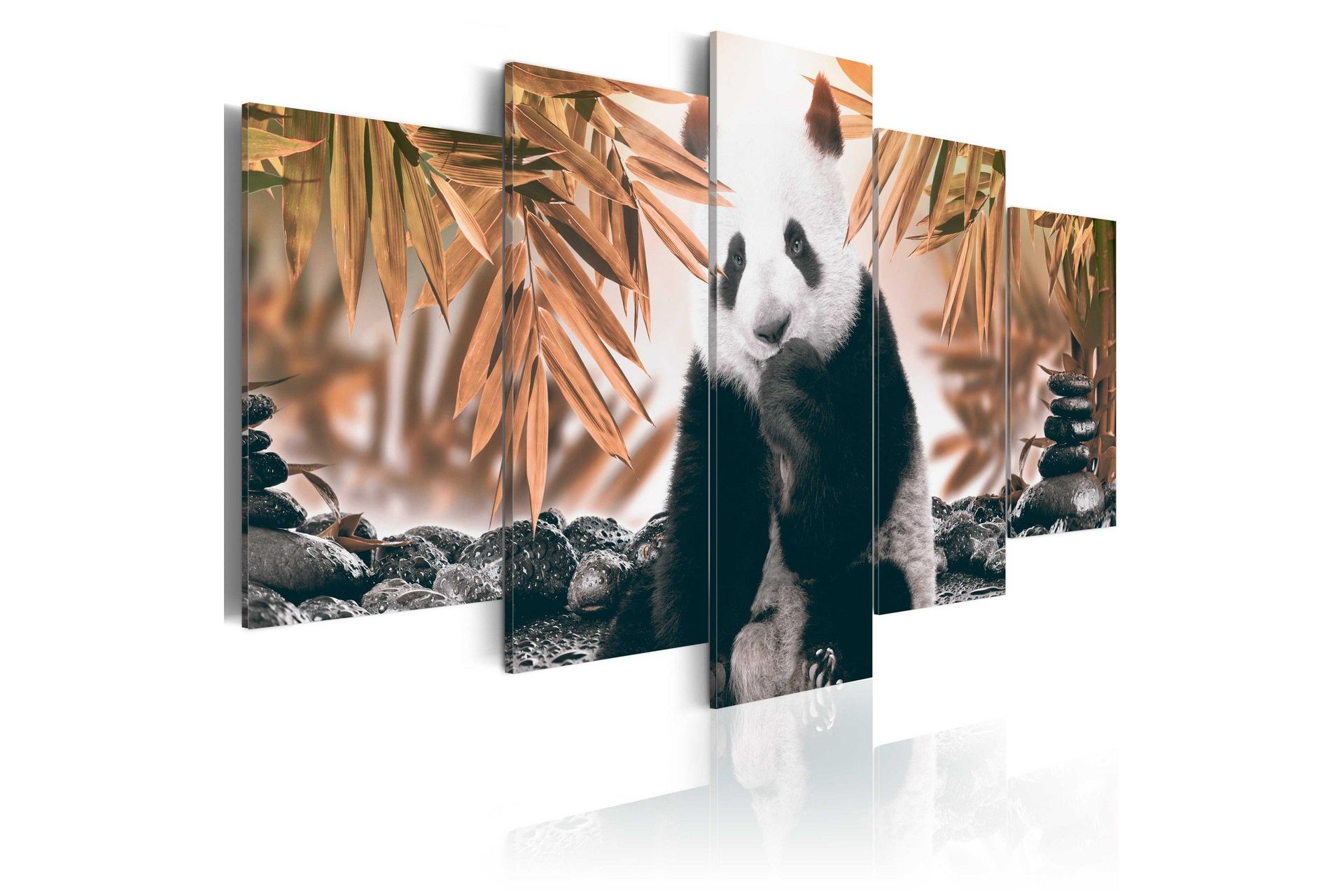 Bilde Thoughtful Panda 100x50 - Artgeist sp. z o. o.
