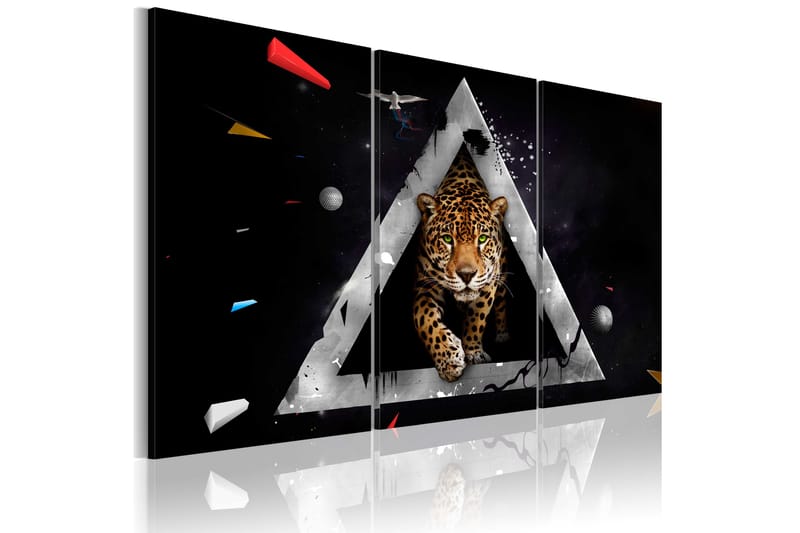 Bilde Tiger incoming! 90x60 - Artgeist sp. z o. o. - Innredning - Bilder & kunst - Lerretsbilder