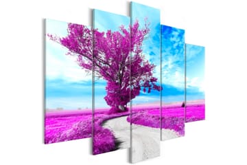 Bilde Tree Near The Road 5 Parts Violet 200x100