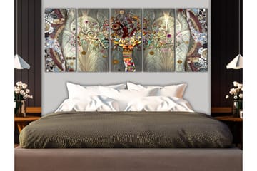 Bilde Tree Of Life 5 Parts Narrow 225x90 - Artgeist sp. z o. o. - Innredning - Bilder & kunst - Lerretsbilder