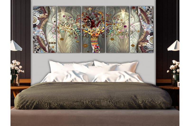 Bilde Tree Of Life 5 Parts Narrow 225x90 - Artgeist sp. z o. o. - Innredning - Bilder & kunst - Lerretsbilder