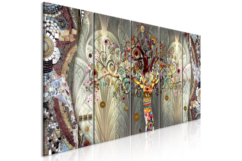 Bilde Tree Of Life 5 Parts Narrow 225x90 - Artgeist sp. z o. o. - Innredning - Bilder & kunst - Lerretsbilder