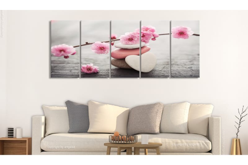 Bilde Tricoloured Pebbles 200x80 - Artgeist sp. z o. o. - Innredning - Bilder & kunst - Lerretsbilder