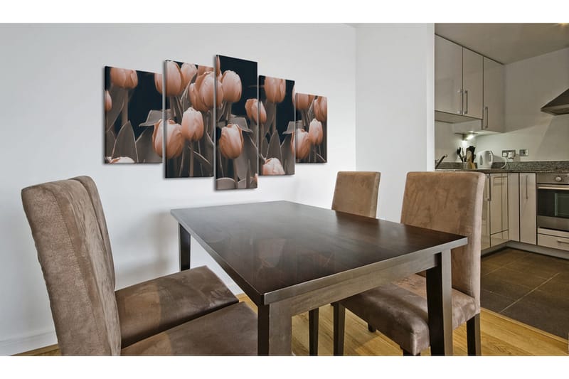 Bilde Tulipaner Sepia 100x50 - Artgeist sp. z o. o. - Innredning - Bilder & kunst - Lerretsbilder