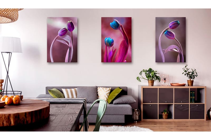 Bilde Tulips In Love 60x30 - Artgeist sp. z o. o. - Innredning - Bilder & kunst - Lerretsbilder