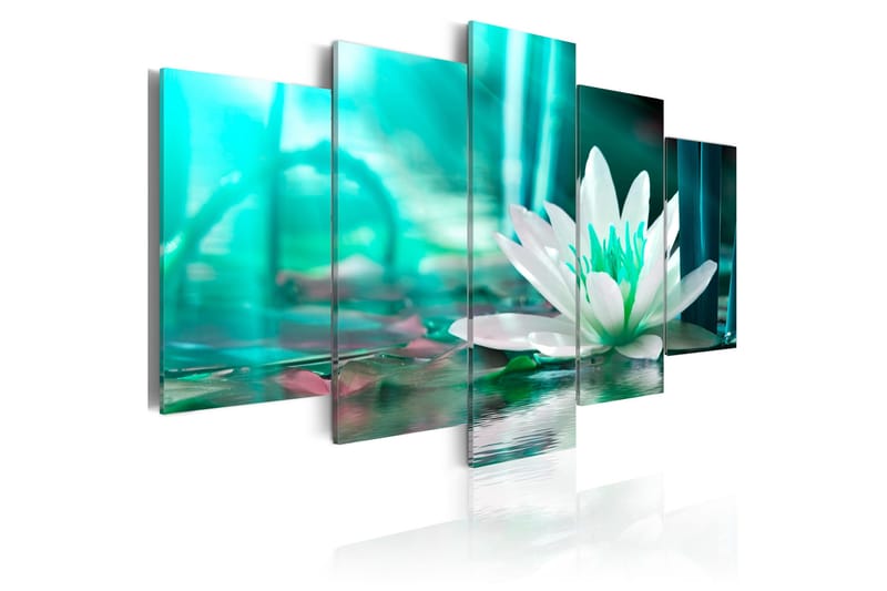 Bilde Turquoise Lotus 100x50, Artgeist sp. z o. o.