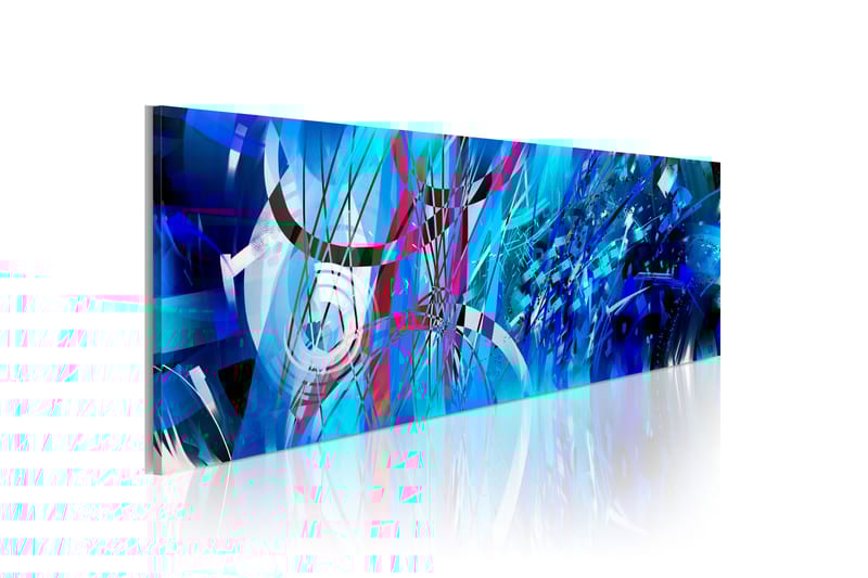 Bilde Turquoise Regn 120x40 - Artgeist sp. z o. o. - Innredning - Bilder & kunst - Lerretsbilder