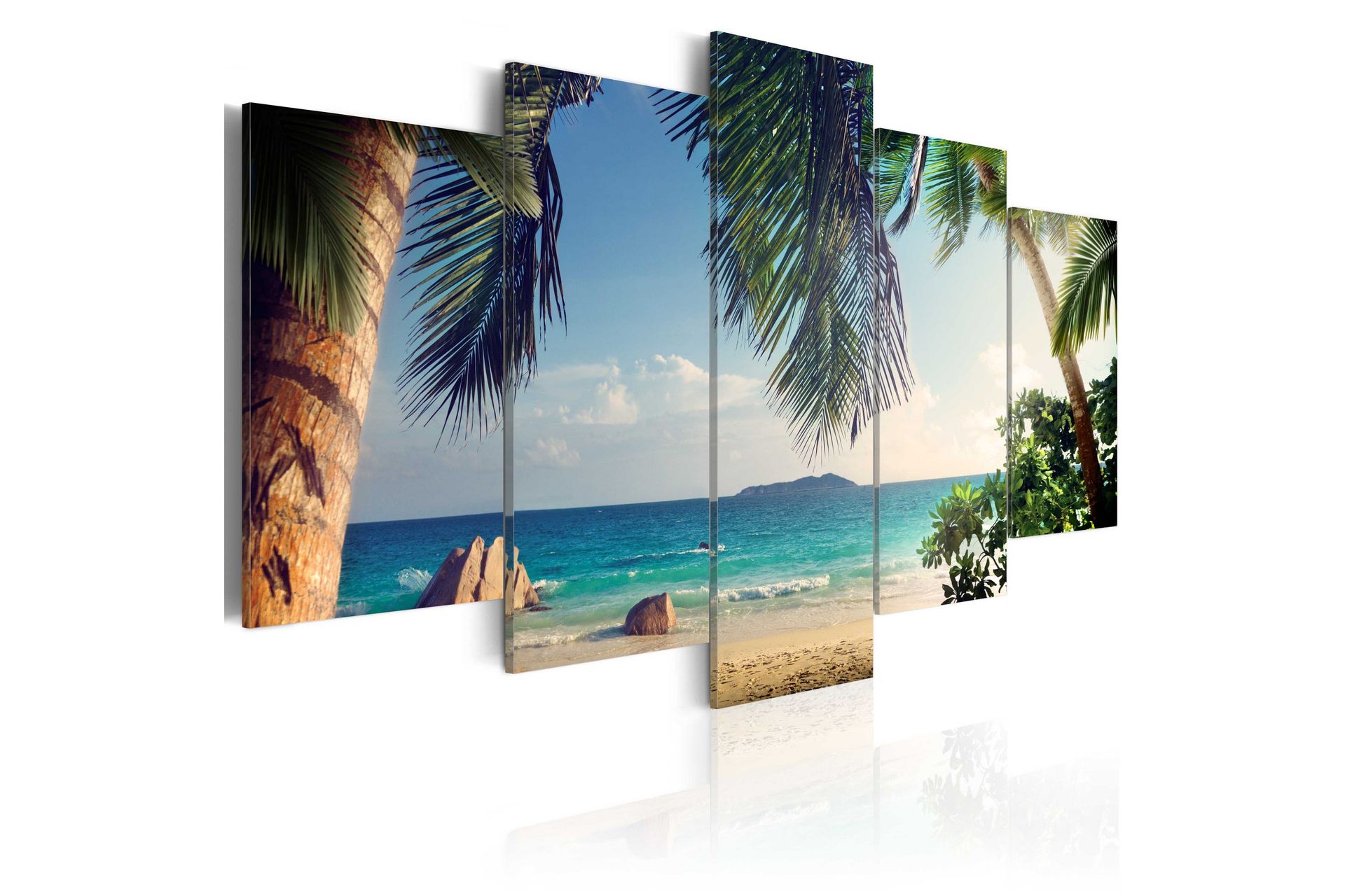 Bilde Under Palm Trees 200x100 - Artgeist sp. z o. o. - Innredning - Bilder & kunst - Lerretsbilder