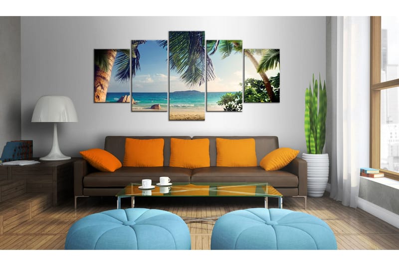 Bilde Under Palm Trees 200x100 - Artgeist sp. z o. o. - Innredning - Bilder & kunst - Lerretsbilder