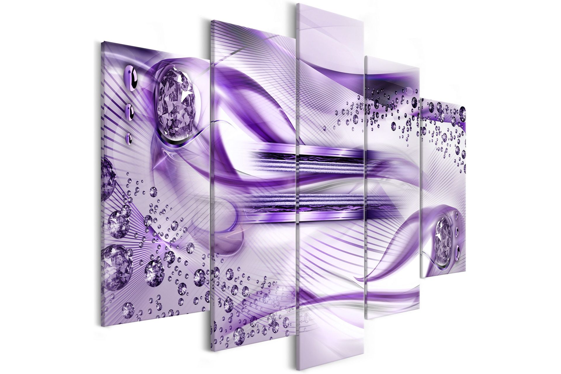 Bilde Underwater Harp 5 Parts Wide Violet 100x50 - Artgeist sp. z o. o.