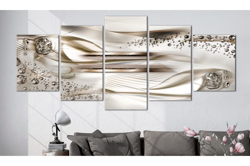 Bilde Underwater Harp 5 Parts Wide Brown 200x100 - Artgeist sp. z o. o. - Innredning - Bilder & kunst - Lerretsbilder