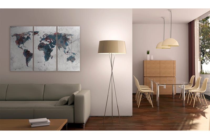 Bilde Uoppdagede Kontinenter Triptyk 120x80 - Artgeist sp. z o. o. - Innredning - Bilder & kunst - Lerretsbilder