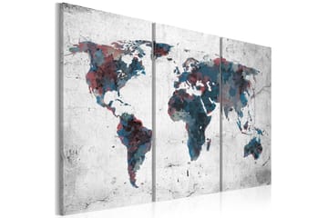 Bilde Uoppdagede Kontinenter Triptyk 60x40