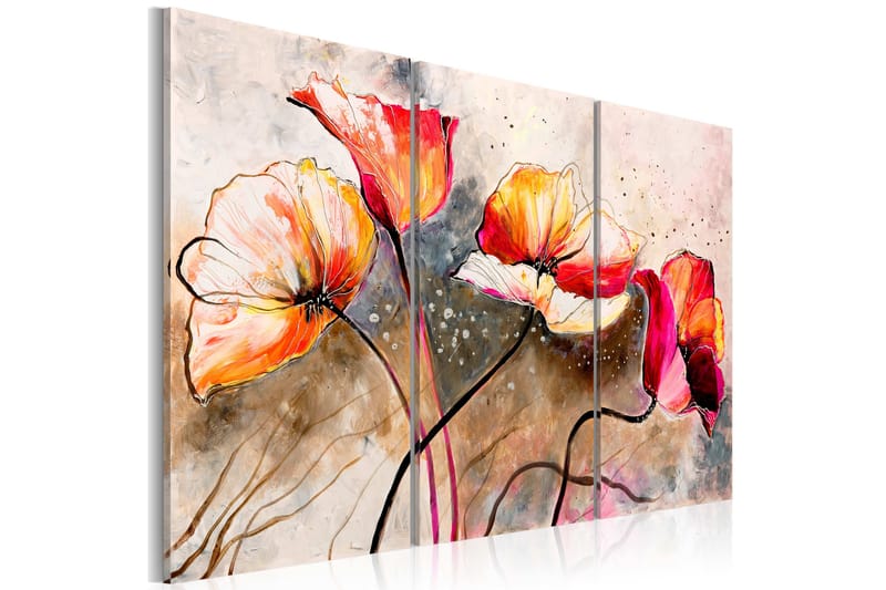 Bilde Vallmuer Pisket Av Vinden 60x40 - Artgeist sp. z o. o. - Innredning - Bilder & kunst - Lerretsbilder