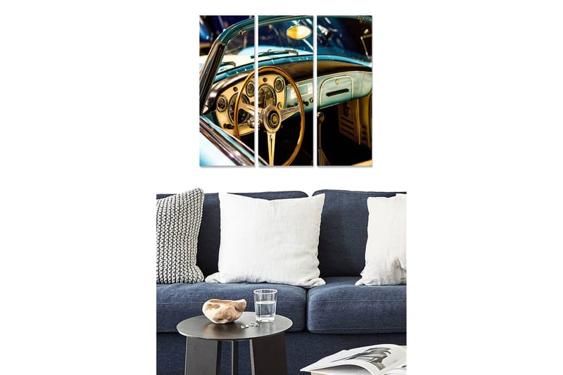 Bilde Vehicle 3-pk Flerfarget - 22x05 cm - Innredning - Bilder & kunst - Lerretsbilder