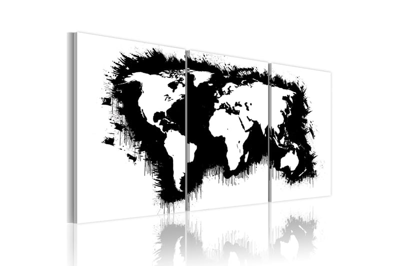 Bilde Verdenskartet Svarthvitt 120x60, Artgeist sp. z o. o.