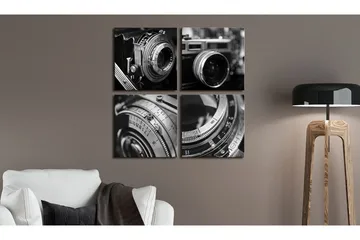 Bilde Vintage Cameras 60x60 - Artgeist sp. z o. o. - Innredning - Bilder & kunst - Lerretsbilder