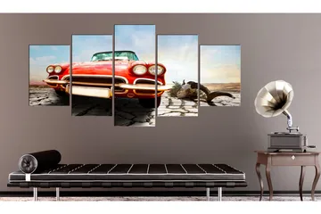 Bilde Vintage Red Dream 100x50 - Artgeist sp. z o. o. - Innredning - Bilder & kunst - Lerretsbilder