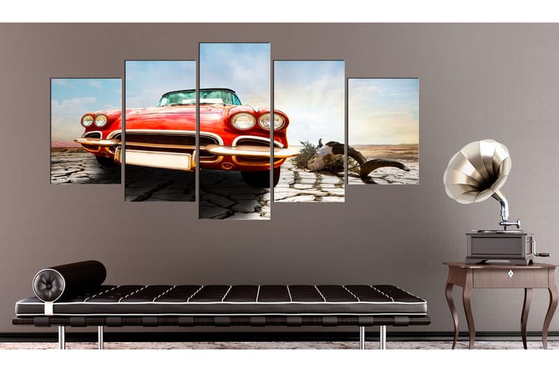 Bilde Vintage Red Dream 200x100 - Artgeist sp. z o. o. - Innredning - Bilder & kunst - Lerretsbilder