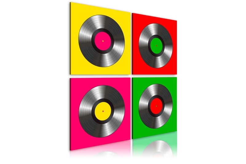 Bilde Vinyler Popkunst 40x40 - Artgeist sp. z o. o. - Innredning - Bilder & kunst - Lerretsbilder