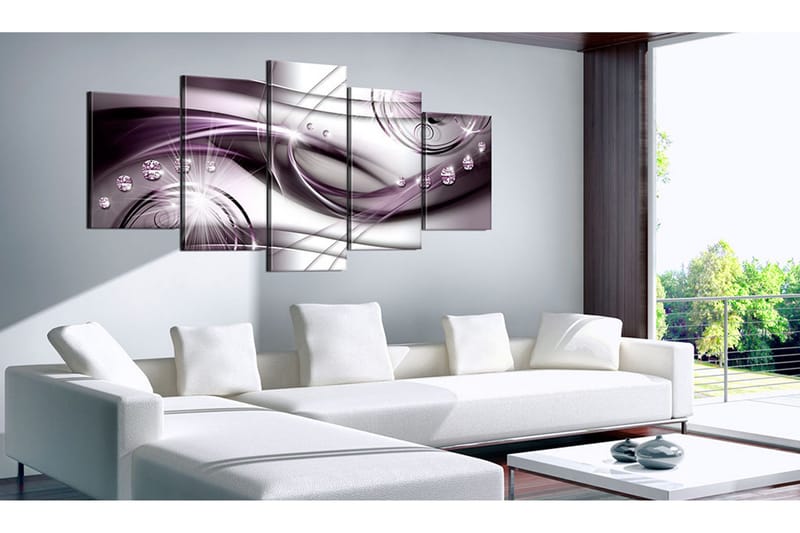 Bilde Violet Glow 200x100 - Artgeist sp. z o. o. - Innredning - Bilder & kunst - Lerretsbilder