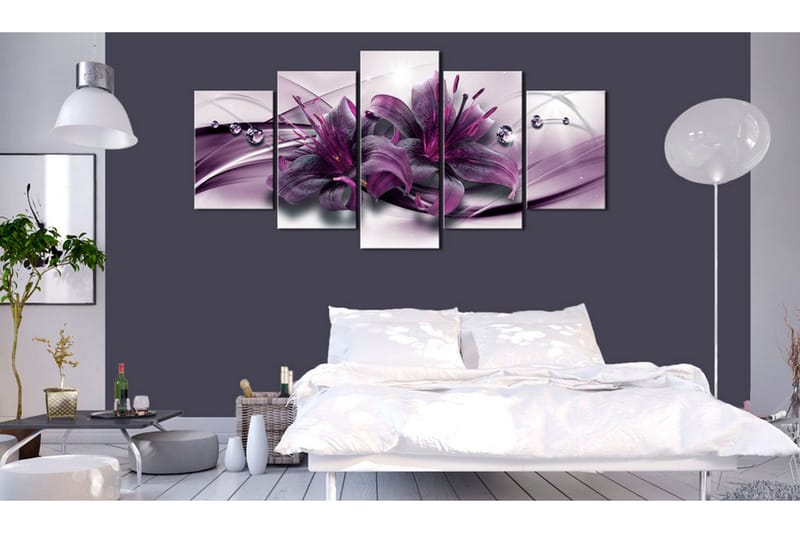 Bilde Violet Lily 100x50 - Artgeist sp. z o. o. - Innredning - Bilder & kunst - Lerretsbilder